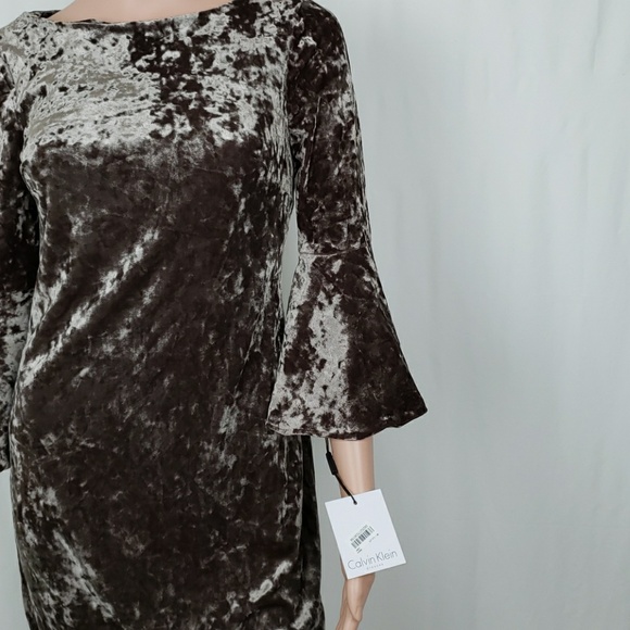 Calvin Klein velvet midi dress - Picture 2 of 4